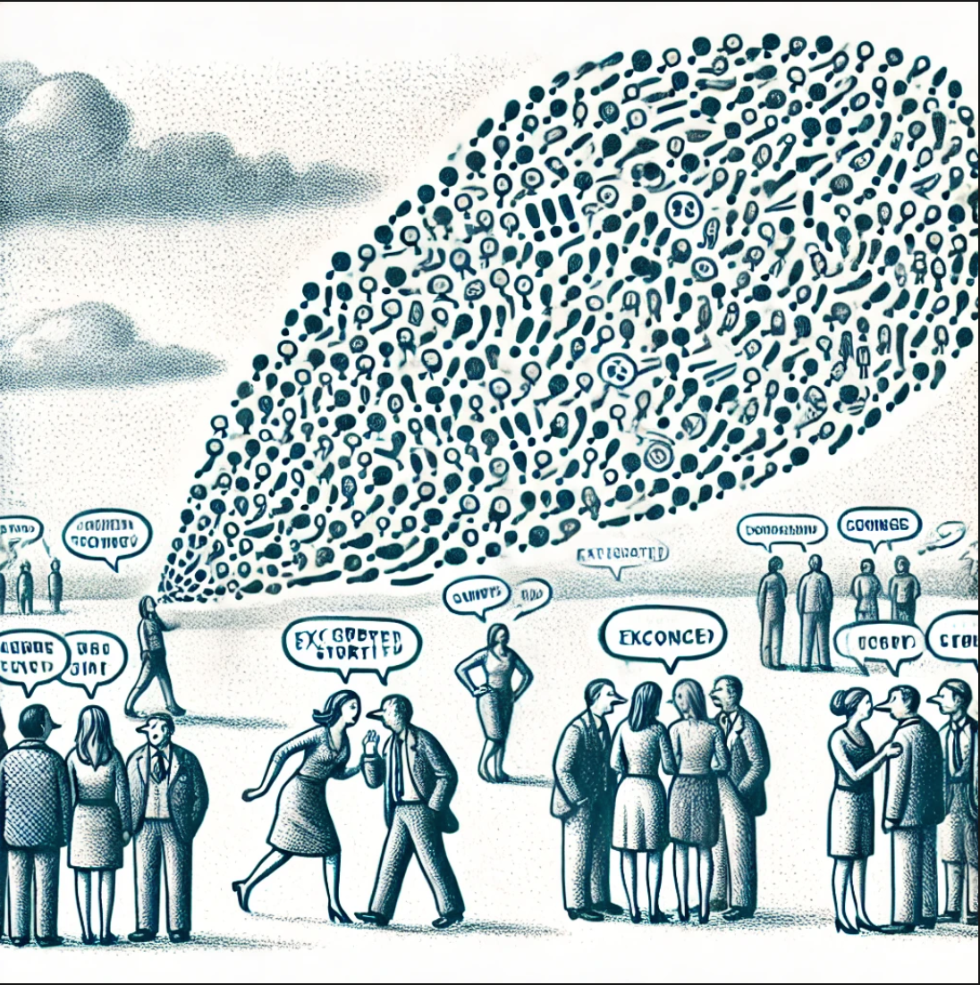 How a rumour starts. Illustration by Bjorn Ulfsson / CTIF, executed by Chat GPT. 