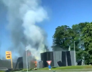 Photo of a ruptured hydrogen tank