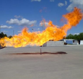 Photo of burning gas