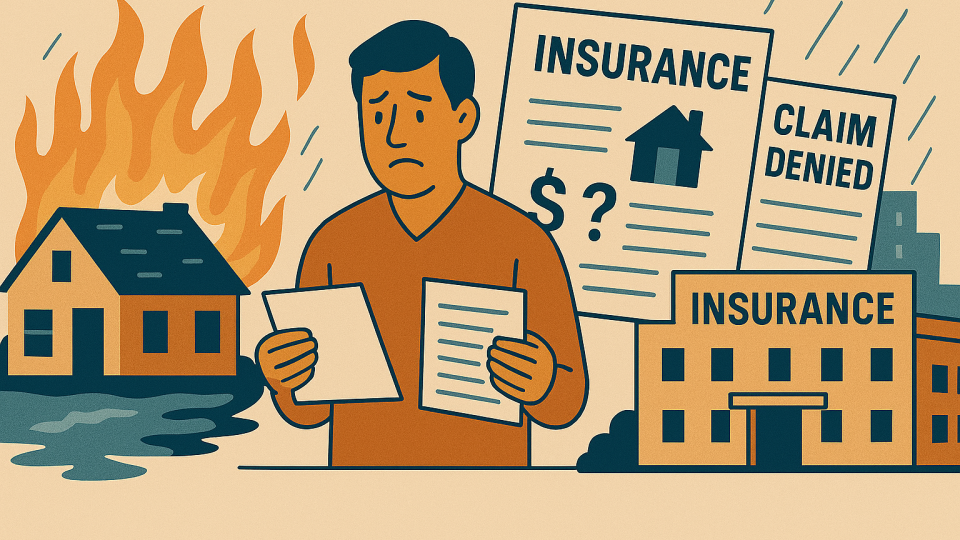 Wildfire insurance crisis in southern California. Executed by MS CoPilot from a prompt by Bjorn Ulfsson.