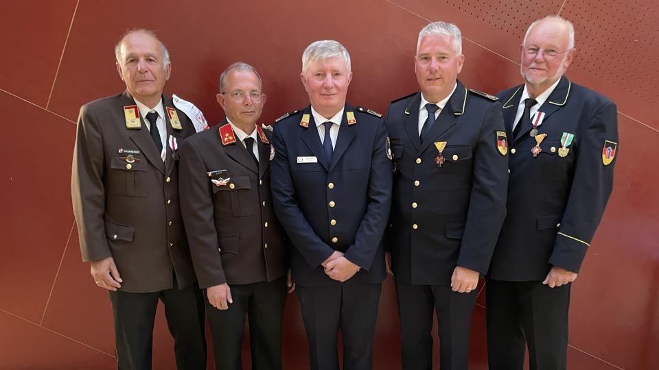 From left to right: Eduard Kammerer, Ludwig Laut, Raphael Koller, Milan Dubravac, Thomas Reuter, Klaus-Georg (Pilo) Franke