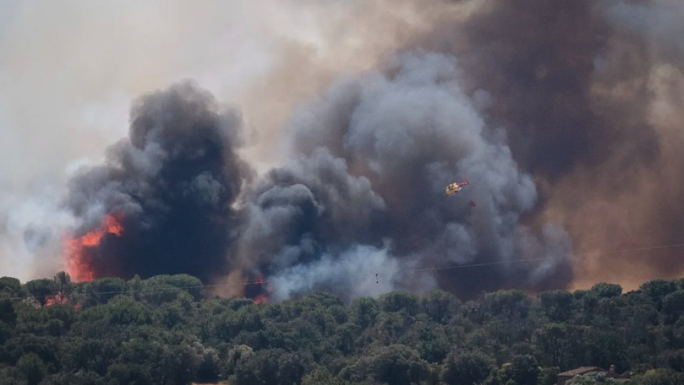 A wildfire near Girona in Catalonia, north-eastern Spain/ Photo: Social media