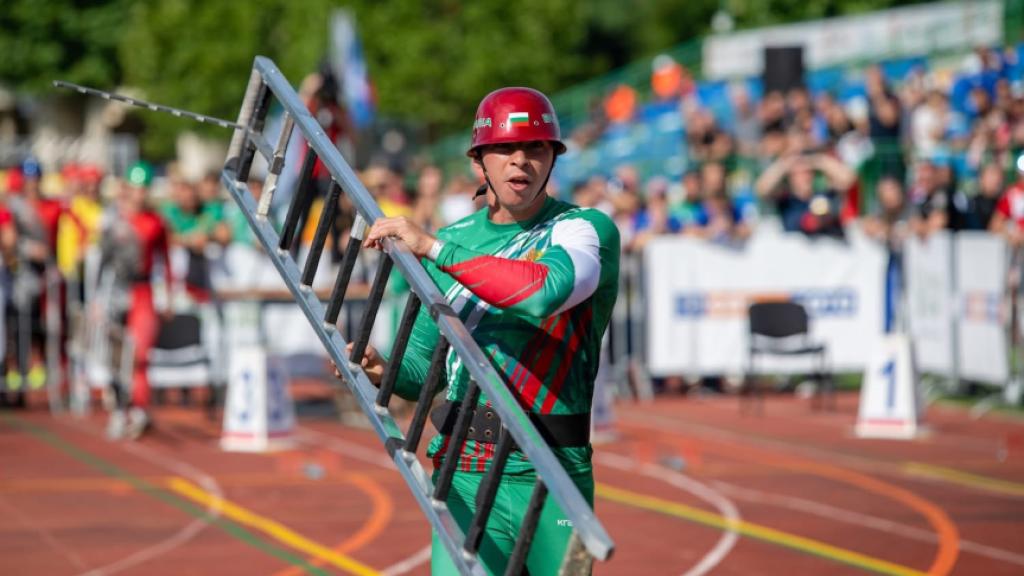 From the first firefighting sports competition in Bulgaria, August 2025. 