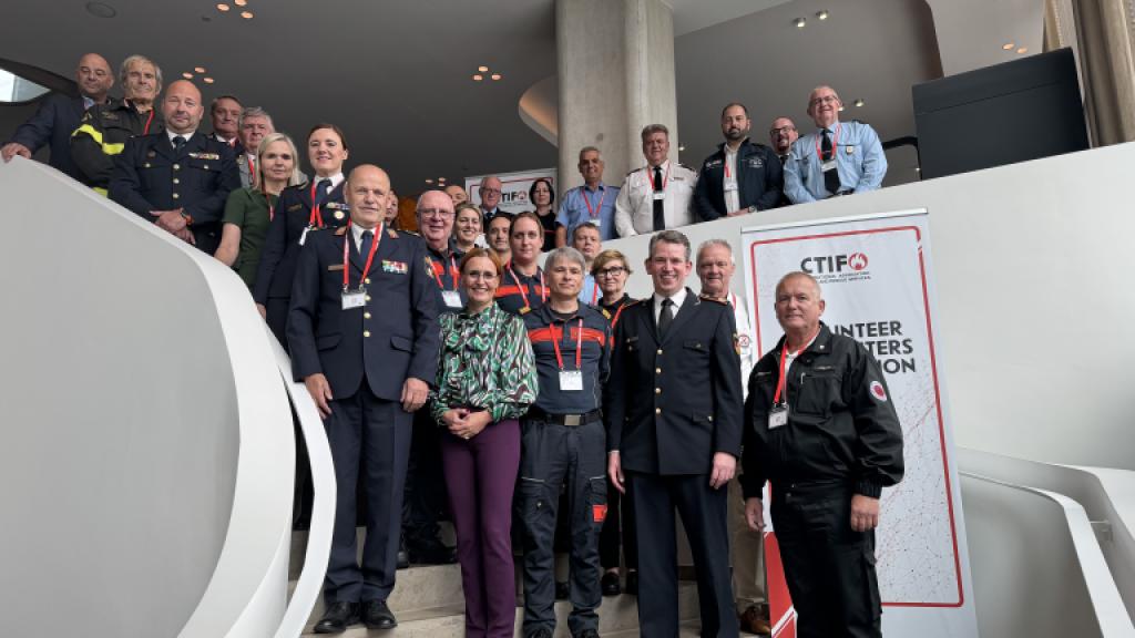 The CTIF Commission for Voluntary Firefighters in a meeting in 2024