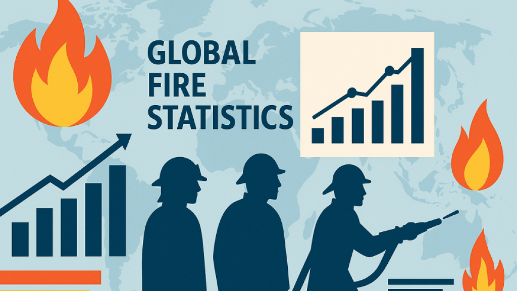Global Fire Statistics. Illustration executed by MS CoPilot from a prompt by Bjorn Ulfsson. 