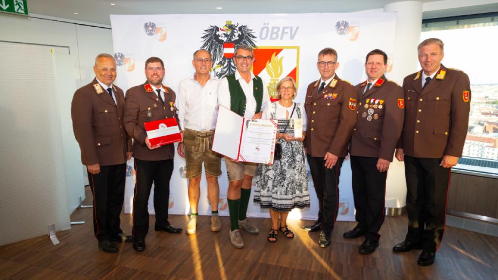 From the Austrian firefighter friendly business awards. Photo by Mathias Seyfert