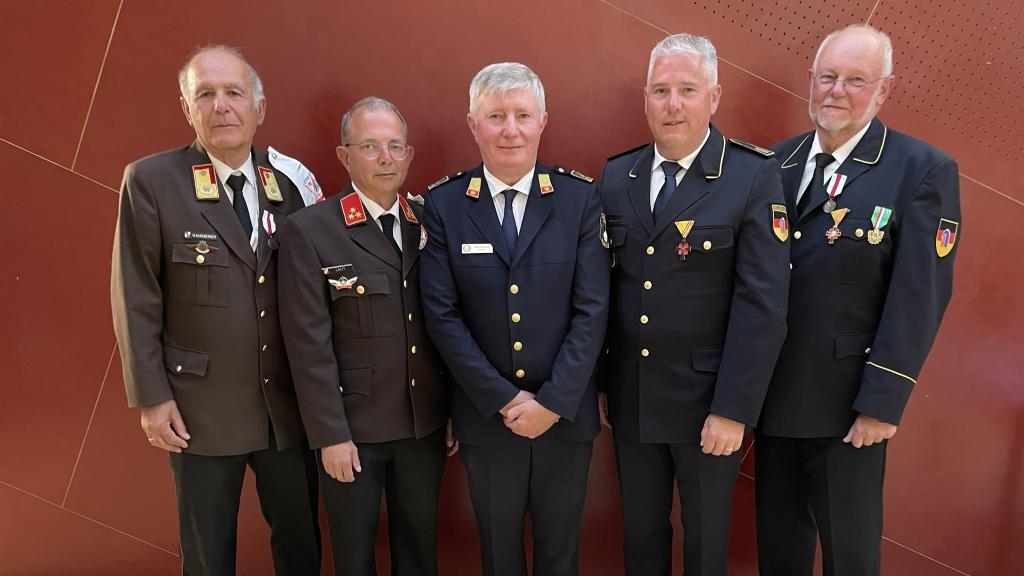 From left to right: Eduard Kammerer, Ludwig Laut, Raphael Koller, Milan Dubravac, Thomas Reuter, Klaus-Georg (Pilo) Franke
