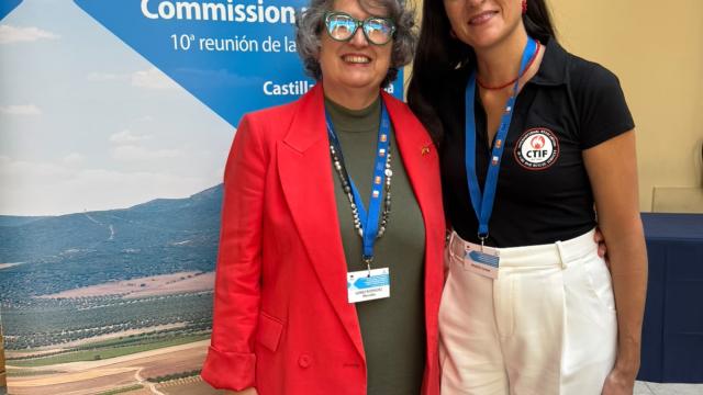 CTIF vice president Zisoula Ntasiou with José Almodóvar Aráez, Deputy Regional Minister for the Environment of Castilla-La Mancha. 