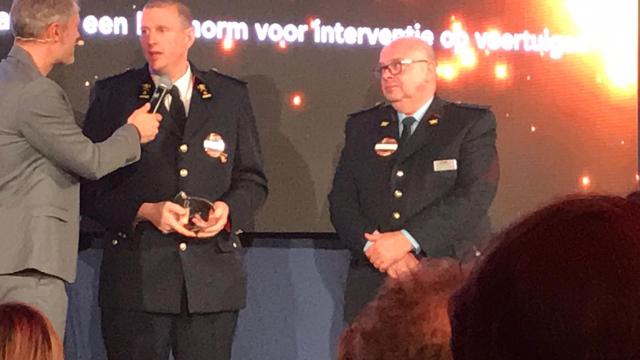 Major Tom van Esbroeck and Kurt Vollmacher received the Fireforum Award for their work on the ISO 17840 firefighter´s vehicle intervention standard on Tuesday Nov 26, 2019.