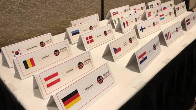 Flags of countries participating at Delegates Assembly in Las Vegas 2018. Photo: Björn Ulfsson / CTIF