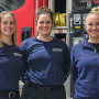 (left to right) Chief/Paramedic Beick, PIO/EMT Fischer, and Firefighter/EMT Dunbar.  Smith Valley Department/Facebook